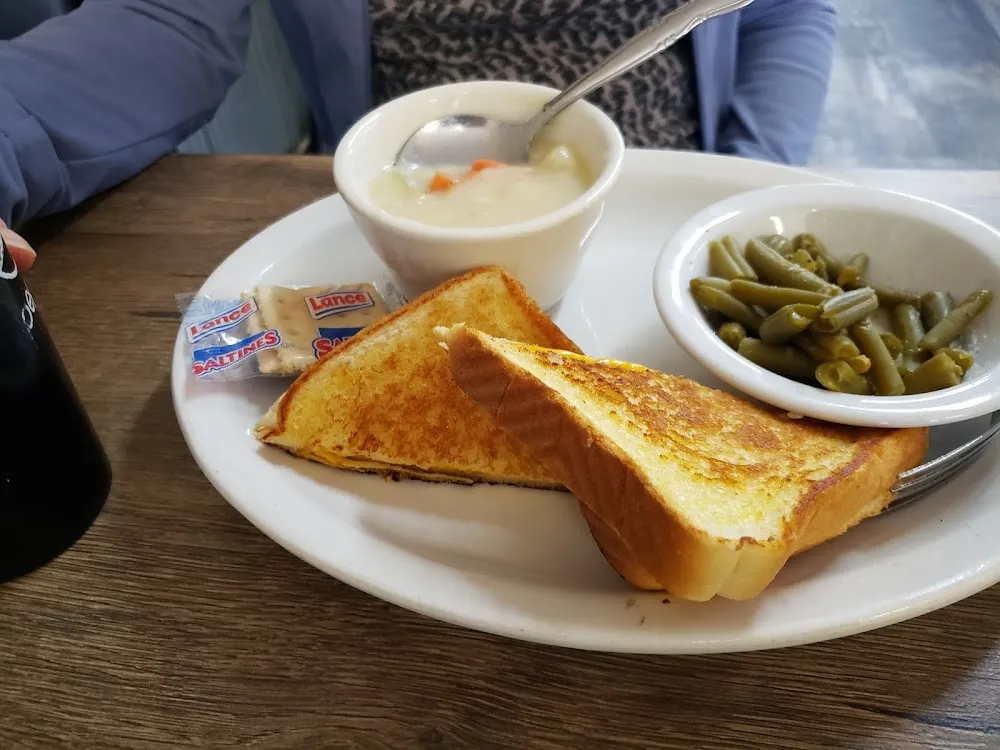 Grilled Cheese and Potato Soup